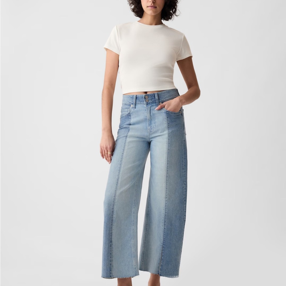 NWT Gap High Rise Stride Wide-Leg Ankle Jean 27